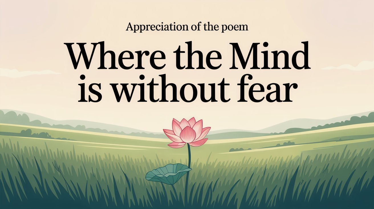 Appreciation of the poem “Where the Mind is Without Fear”